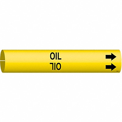 BRADY 4103A Pipe Marker Oil 13/16 in H 4/5 in W