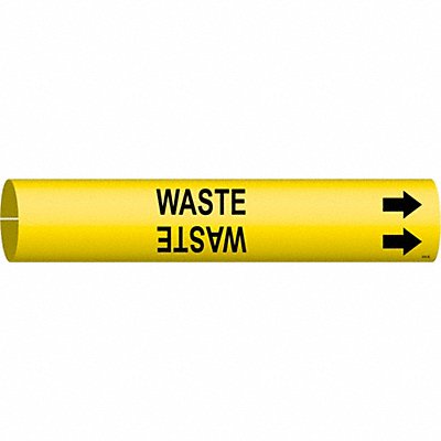 BRADY 4151B Pipe Marker Waste 7/8 in H 7/8 in W