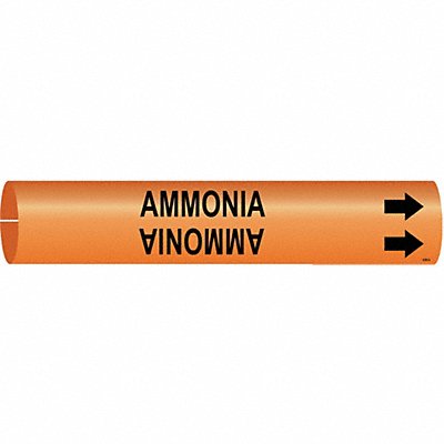BRADY 4290B Pipe Marker Ammonia 7/8 in H 7/8 in W