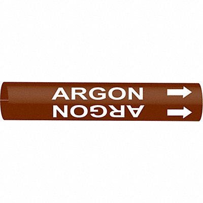 BRADY 4291G Pipe Marker Argon 10 in H 24 in W