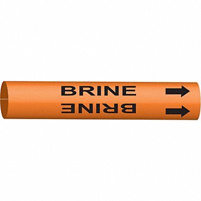 BRADY 4304F Pipe Marker Brine 8 in H 16 in W