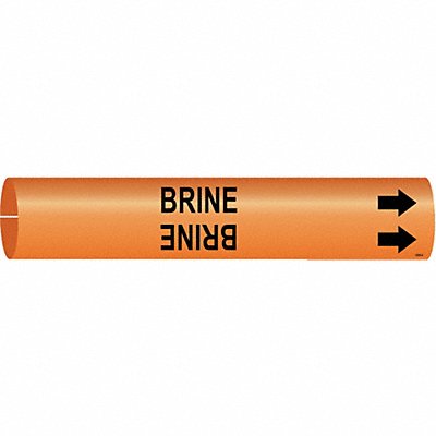 BRADY 4304A Pipe Marker Brine 13/16 in H 4/5 in W