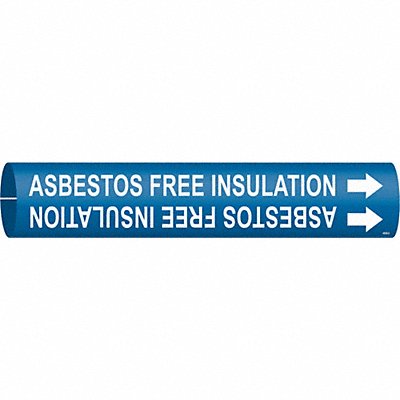 BRADY 4008C Pipe Marker Asbestos Free Insulation 2in H