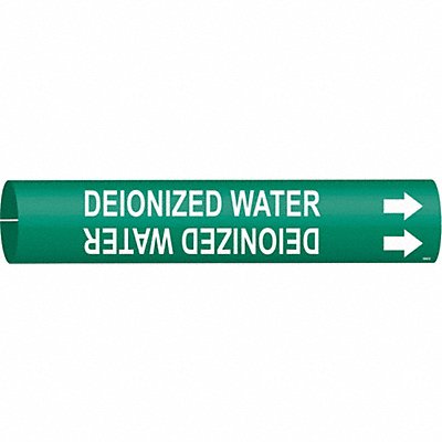 BRADY 4046D Pipe Marker Deionized Water 2 13/16in H