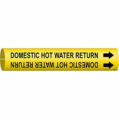 BRADY 4052D Pipe Marker Domestic Hot Water Return