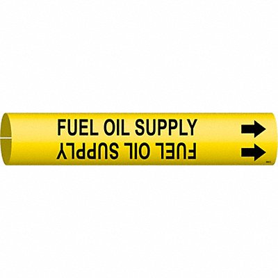 BRADY 4065D Pipe Marker Fuel Oil Supply 2 13/16in H