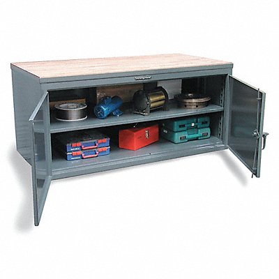 STRONG HOLD 43361MT Cabinet Bench Butcher Block 48 W 36 D