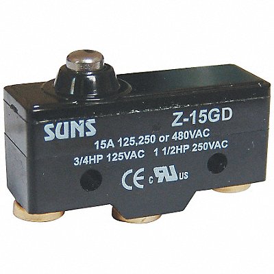 GRAINGER 5JED5 Snap Action Switch Plunger SPDT