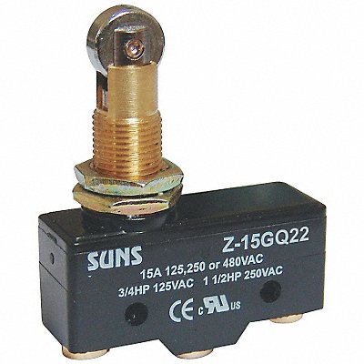 GRAINGER 5JED9 Snap Action Switch Roller Plunger SPDT