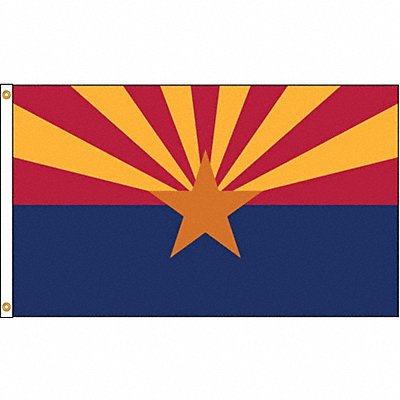 ANNIN FLAGMAKERS 140280 D3772 Arizona Flag 5x8 Ft Nylon
