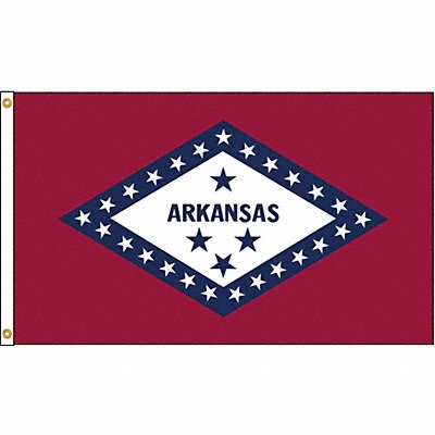 ANNIN FLAGMAKERS 140370 D3771 Arkansas Flag 4x6 Ft Nylon