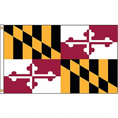 ANNIN FLAGMAKERS 142380 D3772 Maryland Flag 5x8 Ft Nylon