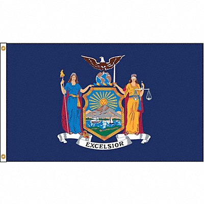 ANNIN FLAGMAKERS 143870 D3771 New York Flag 4x6 Ft Nylon