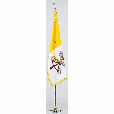 NYLGLO 101800 Papal Flag Set W/base Nylon