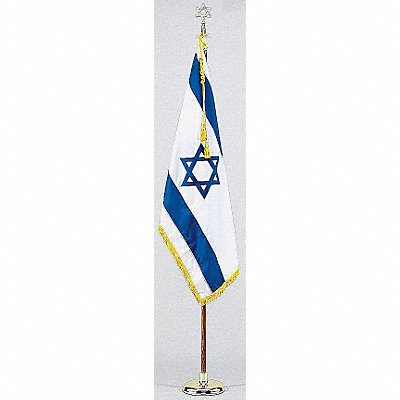 NYLGLO 102500 Israel Flag Set W/base Nylon