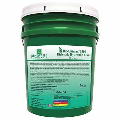 RENEWABLE LUBRICANTS 81054 Dielectric Hydraulic Oil ISO 32 5 Gal