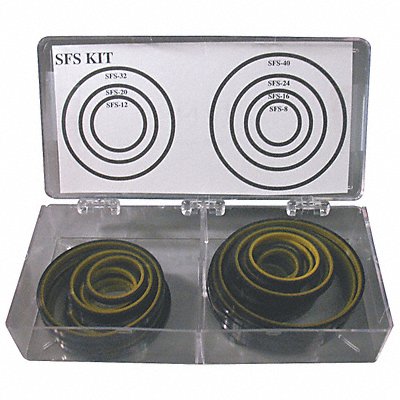 GRAINGER 5JJT6 O-Ring Asst SFS Urethane 35 Pc 7Sz