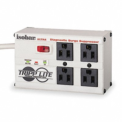 TRIPP LITE ISOBAR4ULTRA Surge Protector Strip 4 Outlet Grey