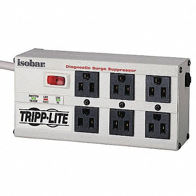 TRIPP LITE ISOBAR6ULTRA Surge Protector Strip 6 Outlet Grey