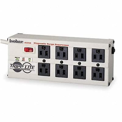 TRIPP LITE ISOBAR8ULTRA Surge Protector Strip 8 Outlet Grey