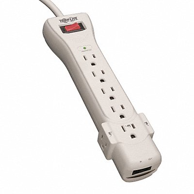 TRIPP LITE SUPER6TEL Datacom Surge Protector 7 Outlet Gry