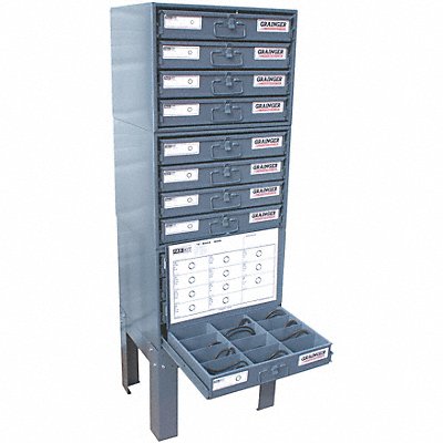 GRAINGER 5JKC1 Buna O-Ring Asst Steel Cabinet 1324 Pc