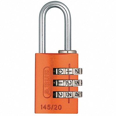 ABUS 14520Orange Combination Padlock 1 1/8in Rectgle Orge