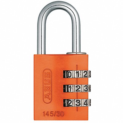 ABUS 14530Orange Combination Padlock 1 3/8in Rectgle Orge