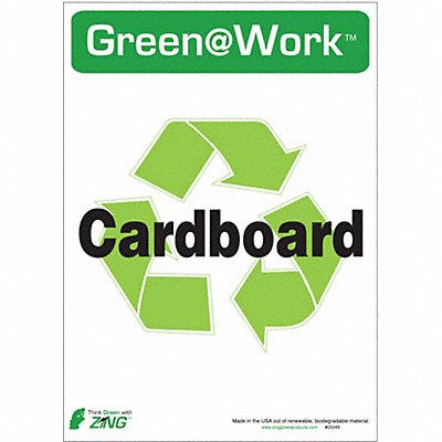 ZING 0024S Recycling Adhesive Sign 7x10in PK5