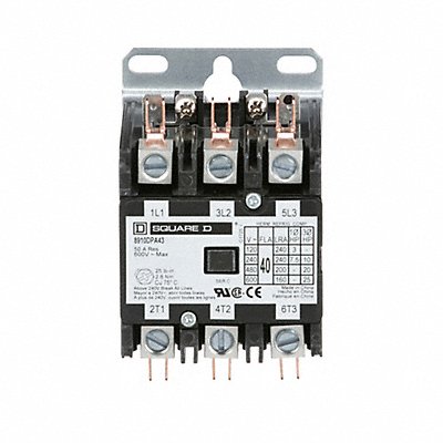 SQUARE D 8910DPA43V04 H2655 Definite Purpose Contactor 277VAC 3P 40A