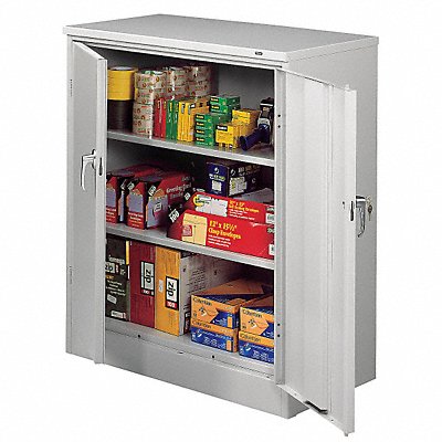 TENNSCO 1842LGY Storage Cabinet 42 x36 x18 LtGry 2Shlv