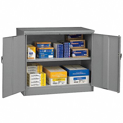 TENNSCO J2442AMGY Storage Cabinet 42 x48 x24 MdGry 2Shlv