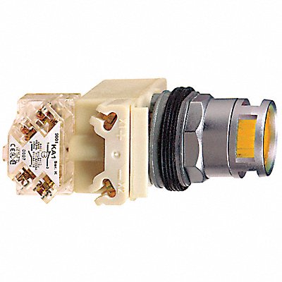 SCHNEIDER ELECTRIC 9001K3L35LYAH13 H6934 Illuminated Push Button Full Voltage Amber SPDT