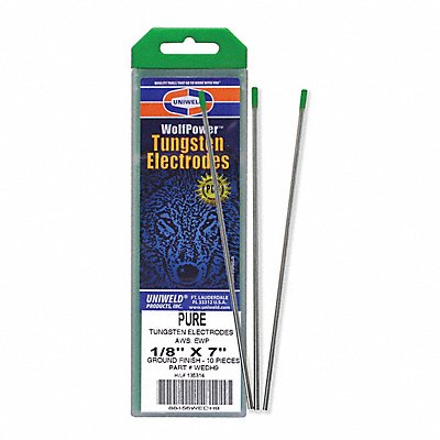 UNIWELD WEDH9 UNIWELD Green Tungsten Electrode PK10