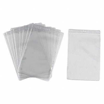 BRADY 81764 Shop Env 8-1/2x5-1/2 In Clear Plastic PK10