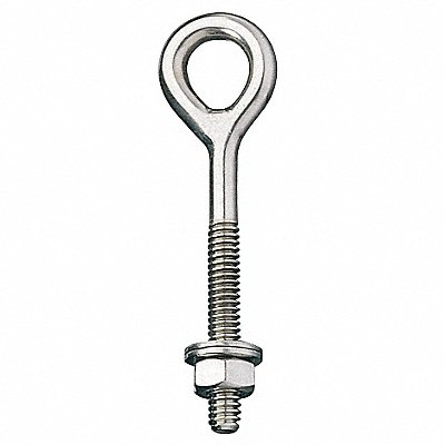 GRAINGER 5LAD8 Routing Eye Bolt Shank D 1/4 in