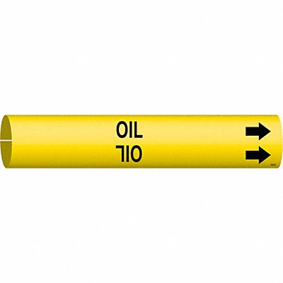 BRADY 4103D Pipe Marker Oil 2 13/16 in H 2 4/5 in W