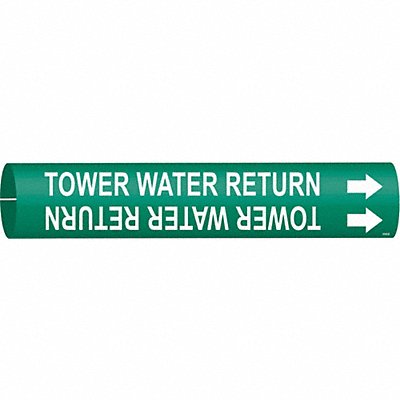 BRADY 4143D Pipe Marker Tower Water Return