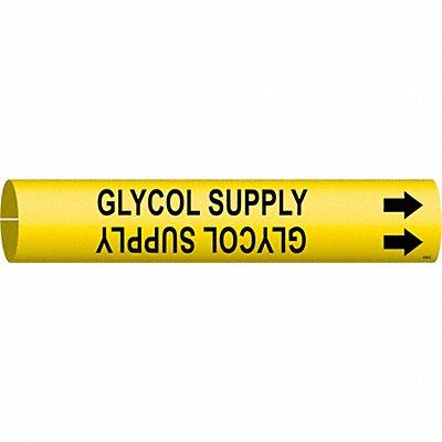 BRADY 4190D Pipe Marker Glycol Supply 2 13/16in H