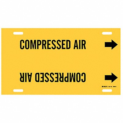 BRADY 4032G Pipe Marker Compressed Air 10in H 24in W