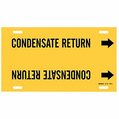 BRADY 4037G Pipe Marker Condnsate Return 10in H 24in W