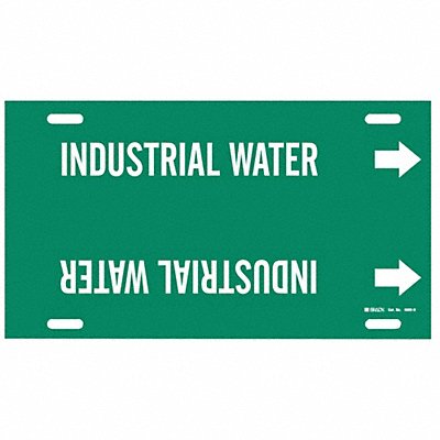 BRADY 4088H Pipe Marker Industrial Water 10in H 32in W
