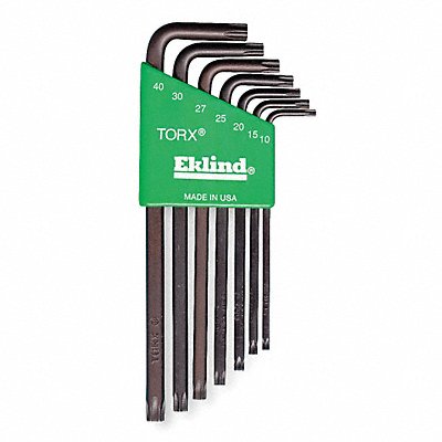EKLIND 10907 Torx Key Set L Shape 3 3/8 to 4 7/8 in
