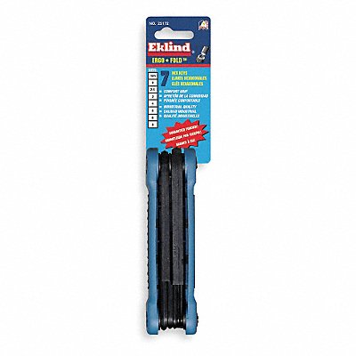 EKLIND 25172 Hex Key Set Folded 2 in to 4 29/32 in