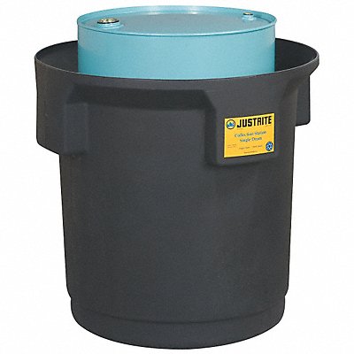 JUSTRITE 28685 Single Drum Spill Container Black