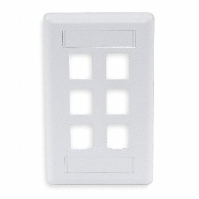 HUBBELL PREMISE WIRING IFP16W Wall Plate 6 Port