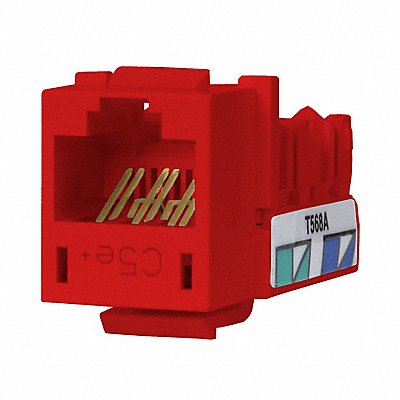 HUBBELL PREMISE WIRING HXJ5ER Jack Red Cat5e Rj45