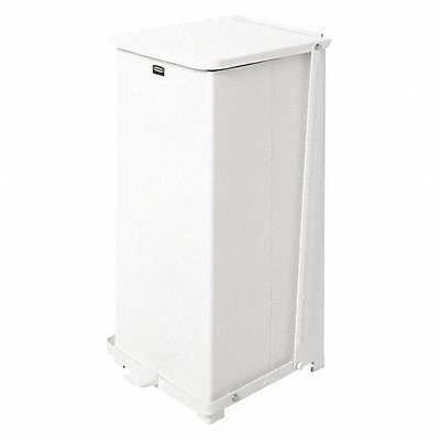 RUBBERMAID COMMERCIAL PRODUCTS FGST24EPLWH STEP CAN DEFENDERS SQ 49L/13G WHITE