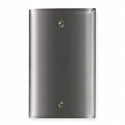 HUBBELL SCH13 Blnk Bx Mnt Wall Plate Stnd Slvr 1Gng