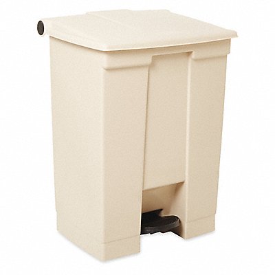 RUBBERMAID COMMERCIAL PRODUCTS FG614500BEIG F9108 Step On Garbage Can Rectangular 18 gal.